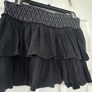 Justice Black Ruffled Skort